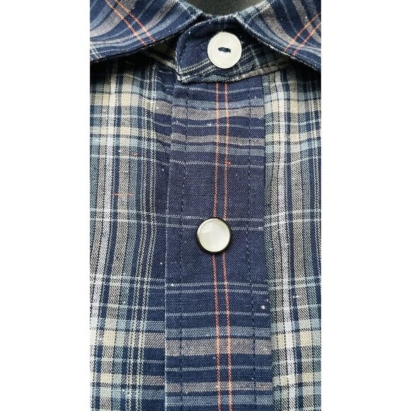 New RVCA Pearl Snap Flannel Plaid Long Sleeve Button Up Shirt Mens Sz Small NWT - Picture 7 of 16